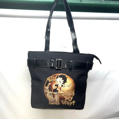 Betty Boop Zippered Canvas Tote ''Going My Way!''
