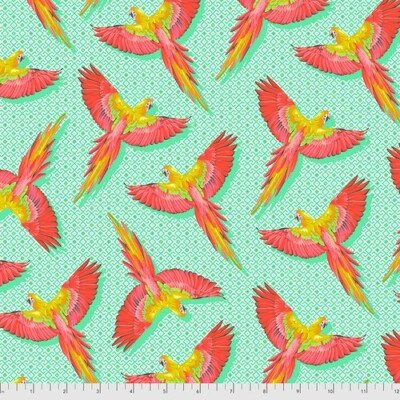 Fat Quarter Free Spirit Tula Pink ''Daydreamer'' Macaw Ya Later Mango Parrots