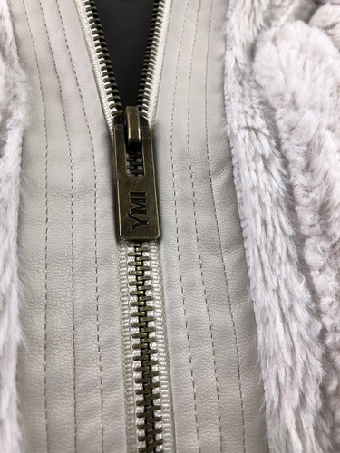 YMI Hooded Beige Faux Fur Women's Vest Size Small - Picture 2 of 12