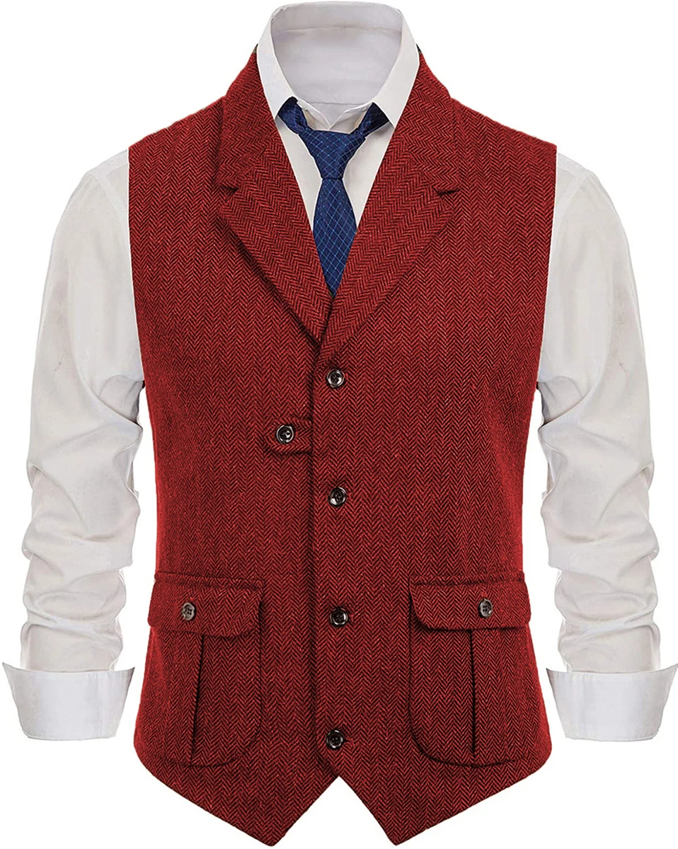 Tweed waistcoat clearance ebay