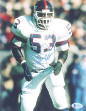 Harry Carson Signed Giants 8x10 Photo Beckett A1