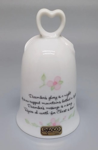 Campana de diciembre de 1985 Precious Moments vintage Enesco excelente condición - Imagen 5 de 7