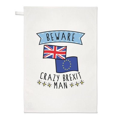 Random Brexit Man Beware Crazy Brexit Man Tea Towel Dish Cloth Funny Britain Europe EU | eBay