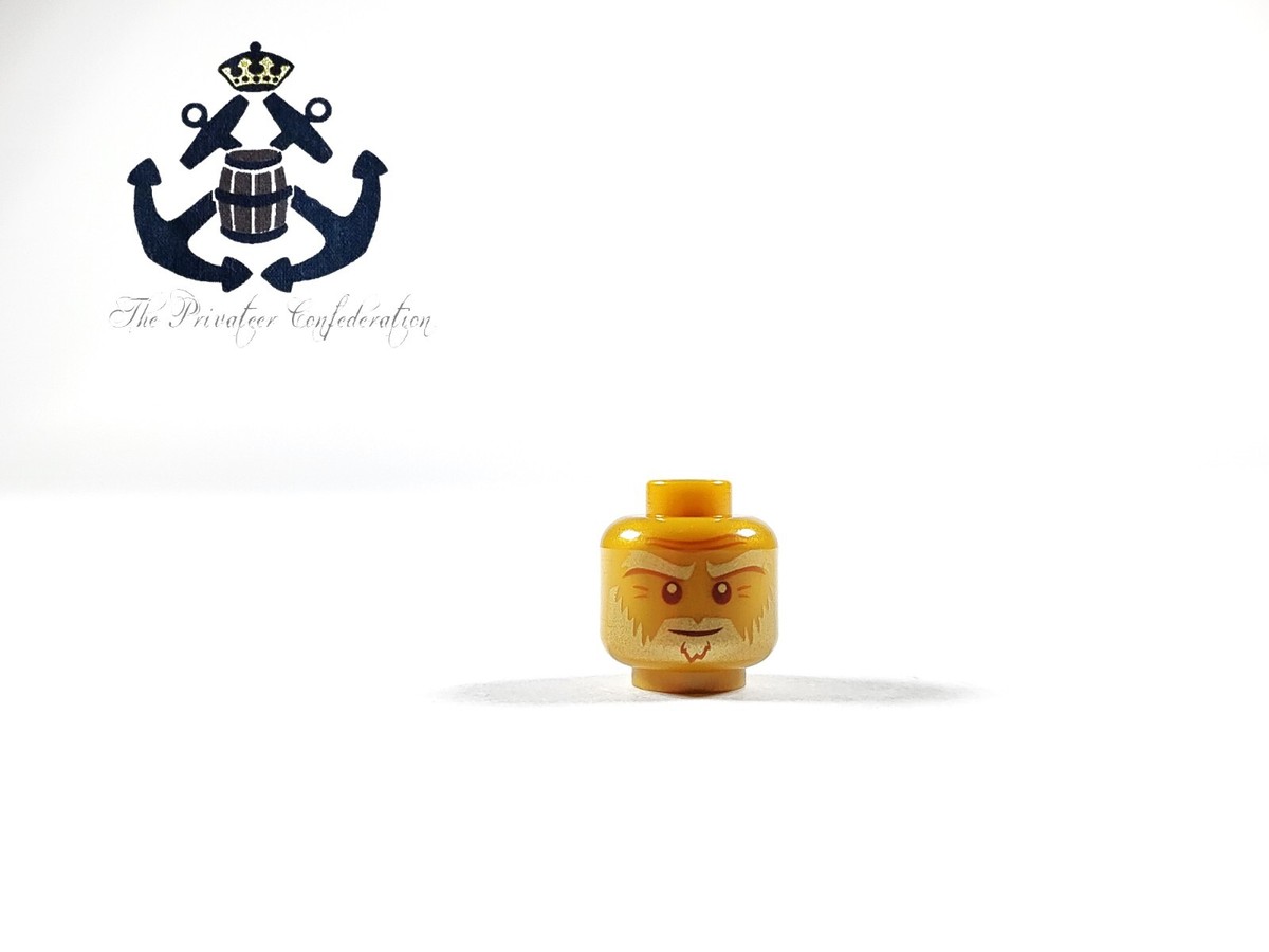 LEGO NINJAGO Minifigure Head Sensei Wu 10th Anniversary Golden