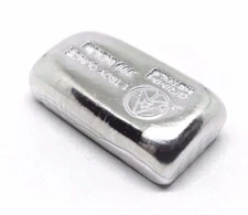 1 Troy Ounce .999 Fine Indium Bullion Bar - Hand Poured & Stamped - Grimm Metals