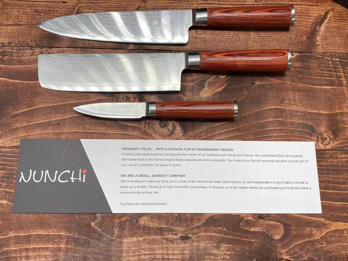 Nunchi Japanese Knife -Paring, Chef And Vegetable Clever Knives Stainless  Steel