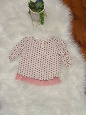 New MATILDA JANE sz 2 Wonderful Parade Pink polka dot Bonnie Tee Shirt