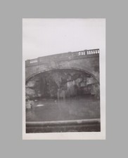 WW2 Photo Looking Up At Bridge From River