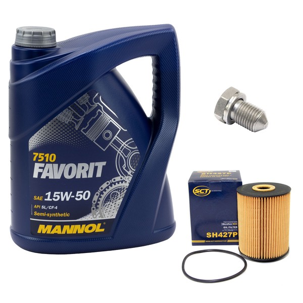 MotoröL ÖLfilter SH427P 15W50 5Liter + ÖLablassschraube FüR Audi VW Multivan-image
