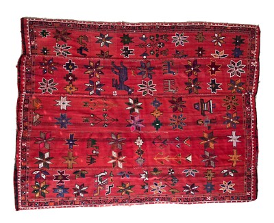 Antique Tribal  Shilaki  Kelim Rug. Hand Knotted. 72  X 55 