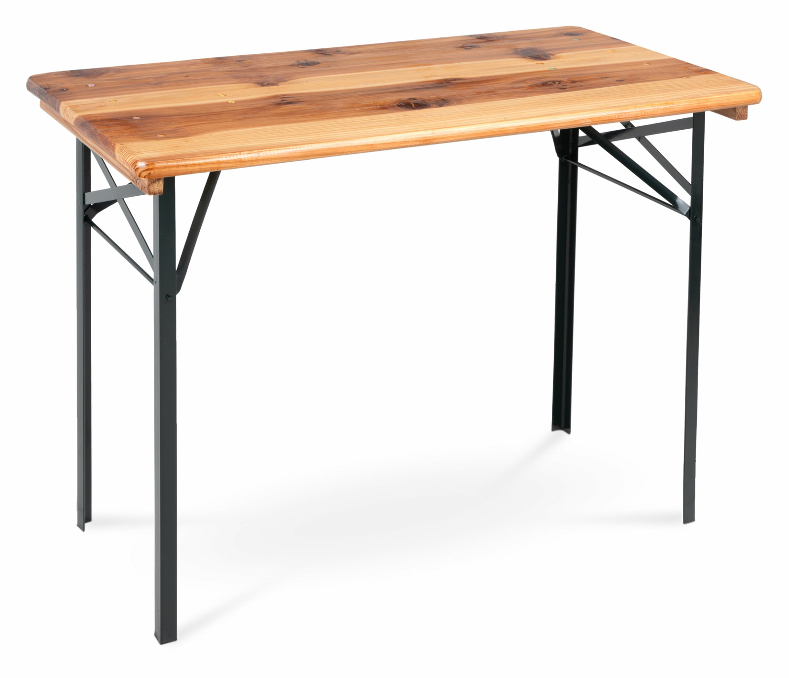 Klappbarer Bierzelttisch in Natur mit 117cm Länge für Camping, Balkon und Garten