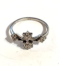 Sterling Silver 925 Ring Clear Stones Free Shipping