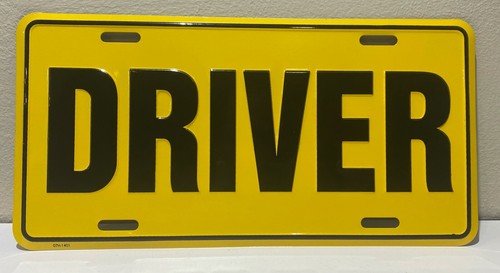 Vintage NOS  Novelty License Plate Embossed Aluminum DRIVER - Picture 1 of 3