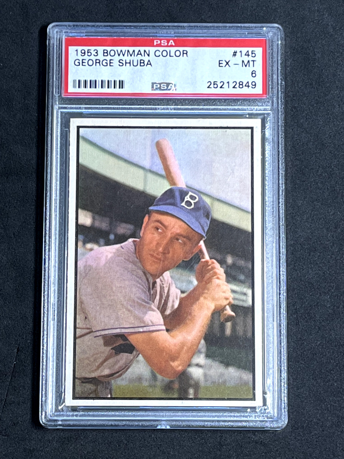 1953 BOWMAN COLOR GEORGE SHUBA #145 PSA 6