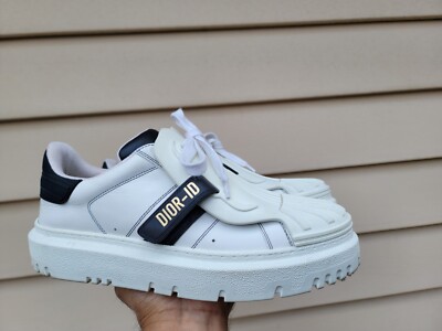 Dior Calfskin Leather Dior-ID Lace Up Platform Sneakers White