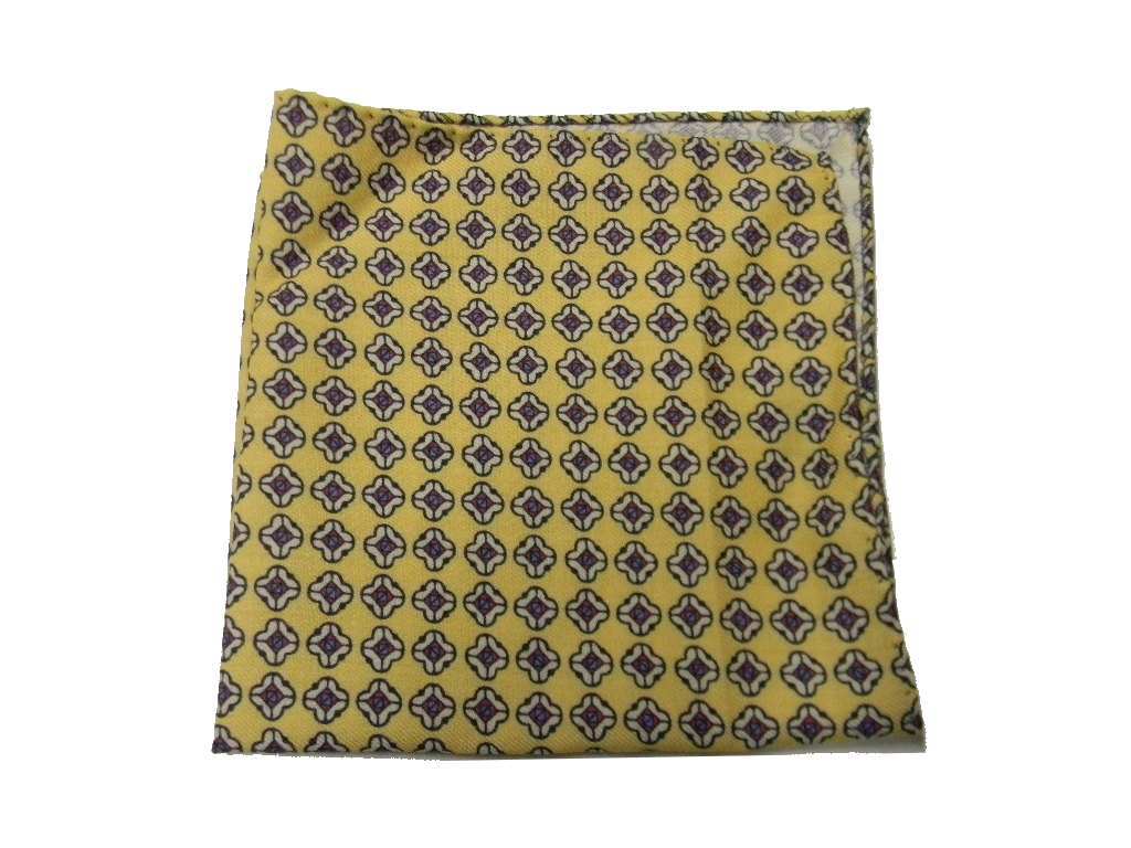 Fazzoletto Da Taschino In Raso Giallo Sabbia - Elegante Accessorio Per Uomo E Donna, 22x22cm - Foto 4