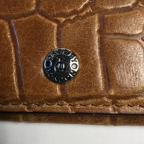 Osprey Purse Graeme Ellisdon Reptile Print Leather 16 X 9 cms Old Calf Brown - Picture 3 of 7