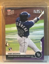 2020 TOPPS NOW 382 RANDY AROZARENA RAYS ROOKIE 3rd HR ALDS Purple Parallel 18/25