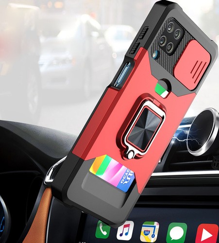 For Boost Mobile Celero 5G Card Slot Holder Ring Stand Case + Screen Protector - Zdjęcie 3 z 24