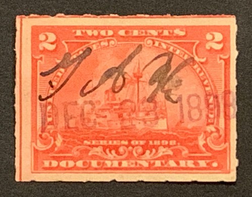 Travelstamps: 1898 US Stamps Scott #R164 “Battleships” Used NG Pen & Date Cancel - Picture 5 of 5