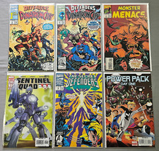 Vintage Mixed Lot of 6 Marvel Comic Books Defenders Power Pack Dynatron City