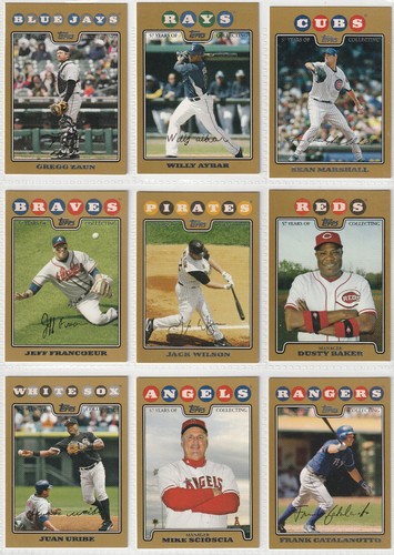 2008 TOPPS GOLD BORDER UPICK HOWARD JENKINS SMOLTZ TORII BALDELLI  BECKETT - Picture 1 of 5