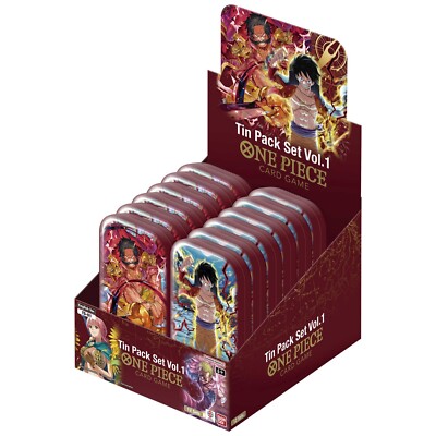 ONE PIECE MINI TIN PACK SET VOL 1: TS-01 (12 TINS) (SEALED, ENGLISH)