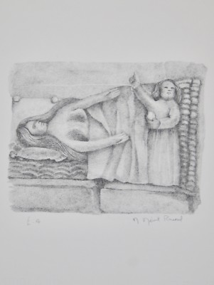 Micheline Mevel Roussel - Signed Lithograph - Breton Calvary 1