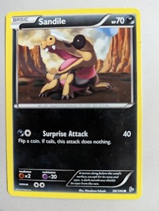 Pokémon TCG Sandile Flashfire 56/106 Regular Common