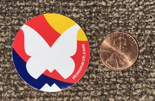 SKI Monarch SKIING Snowboard STICKER Decal SALIDA Colorado CO Butterfly MINI