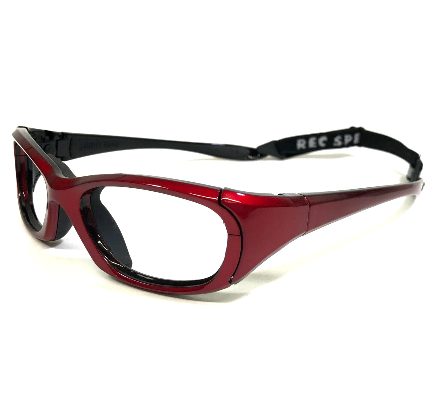 Rec Specs Maxx Athletic Goggles Frames MX-30 #1 Black Polished Red 53-17-130