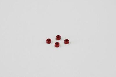 Kyosho Mini-Z (MZW418-30) Al Friction Mount Collar 3.0mm Red 4pcs