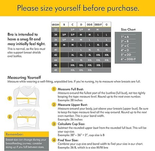 Medela Small Keep Cool Sleep Bra Seamless Maternity & Nursing Bra, Black - Picture 6 of 6
