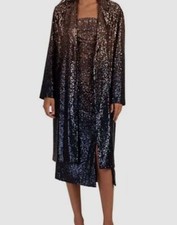  498 Trina Turk Women Black Pisces Metallic Jacket Size XS
