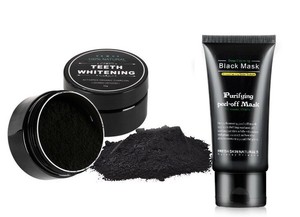 black charcoal mask