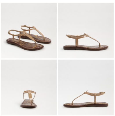 (取寄) サムエデルマン レディース ジジ Sam Edelman women Gigi Almond Patent Leather Sam Edelman Gigi Almond Patent Leather Thong Sandal Womens US