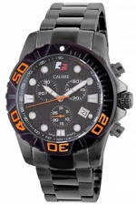 Calibre Men's SC-5A2-13-079 Akron Chronograph Luminous Black IP Steel Watch