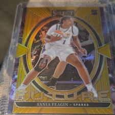 2025 Panini Select WNBA Sania Feagin Gold RC Future #12 Sparks 10/10