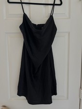 Urban Outfitters NWOT Women’s Black Mini Dress Size M Spaghetti Straps cowl neck