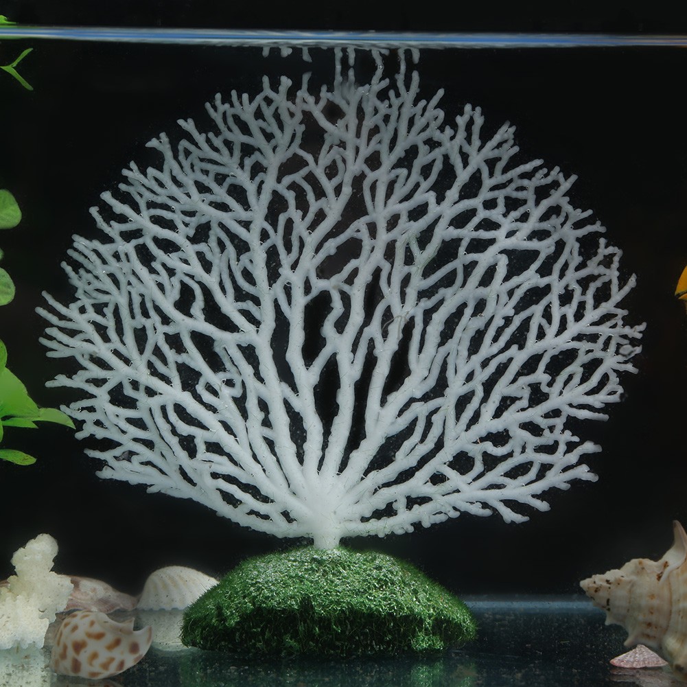 Plastic Artificial Coral Plants Ornament Underwater Fish Tank Aquarium Decoratio