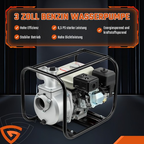 Benzin Schmutzwasserpumpe 60000l/h 30m Förderhöhe Wasserpumpe 4-Takt-Motor - Bild 5 von 23