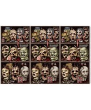 Scary Heads Backdrop of Size 4' x 30' for Halloween - Beistle