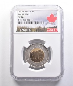 2013 Canada 2 Dollars Polar Bear SP70 NGC a6917