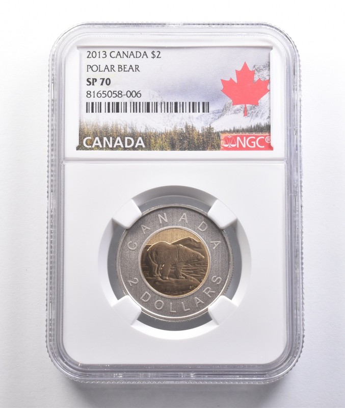 2013 Canada 2 Dollars Polar Bear SP70 NGC a6917