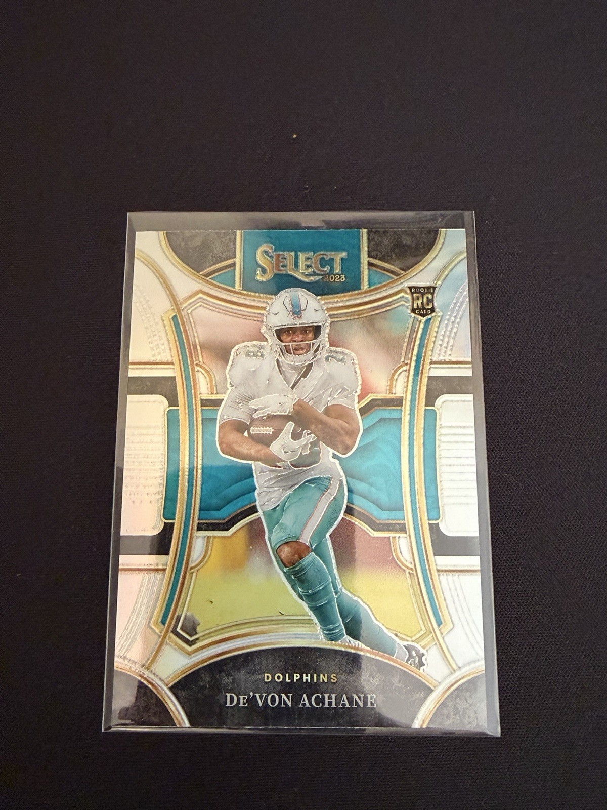2023 Panini Select De'Von Achane Silver Prizm RC Suite Level #459 Dolphins
