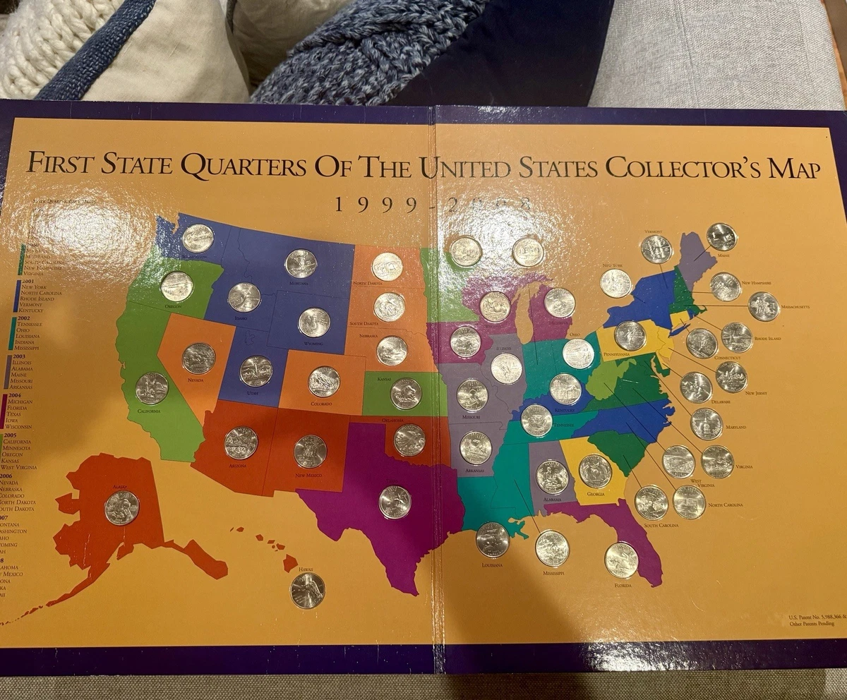 State Quarter Map In Us State Quarters (1999-2008) for sale | eBay