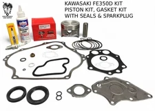 PISTON KIT & GASKET SET WITH SEALS SET FITS KAWASAKI FE350D CLUB CAR, EZGO