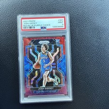 2021-22 Panini Prizm Choice Red Blue & Purple 13/15 Josh Giddey  Rookie PSA 9