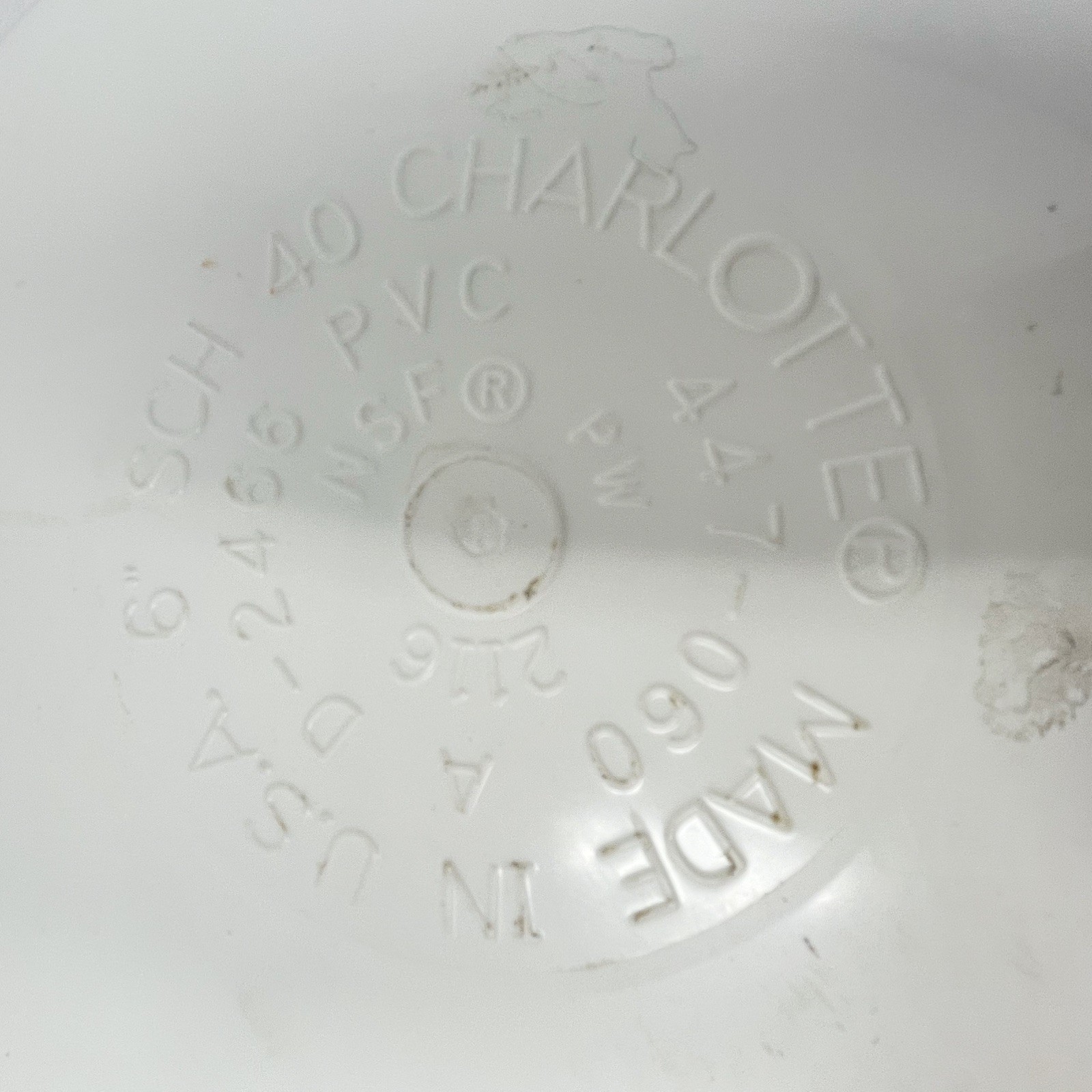 Charlotte Pipe 6-inch Schedule 40 PVC pipe cap - OPEN BOX 447-060