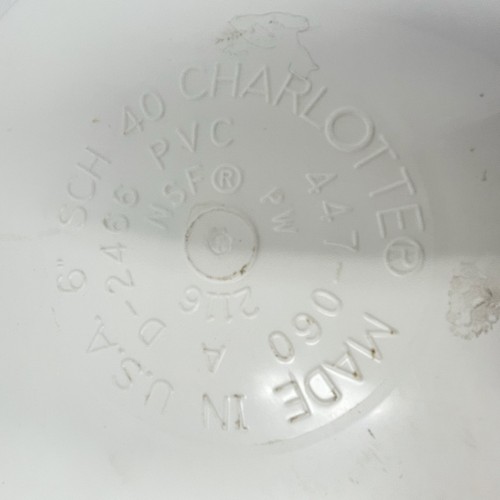 Charlotte Pipe 6-inch Schedule 40 PVC pipe cap - OPEN BOX 447-060